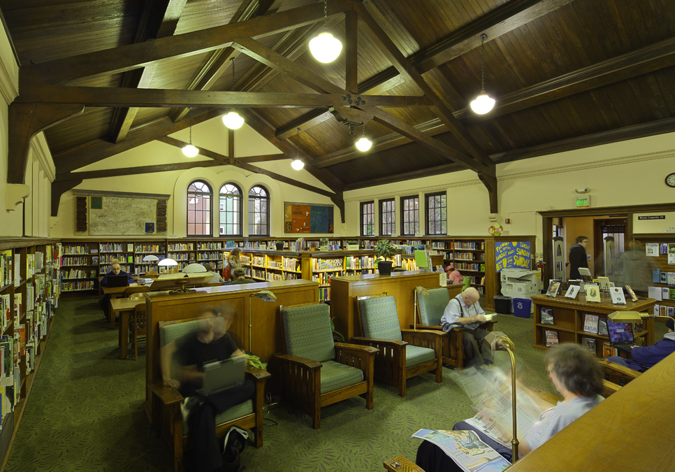 Displayed artwork at the Fremont Branch