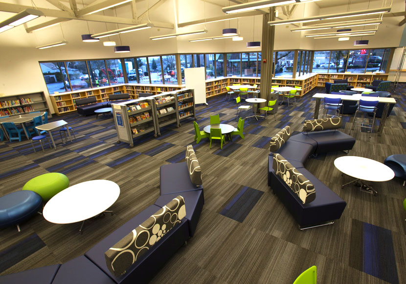 Flexible patron seating at the Rainier Beach Branch