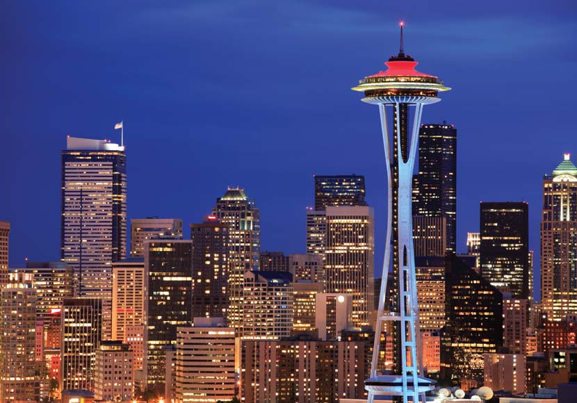 seattle skyline with space needle