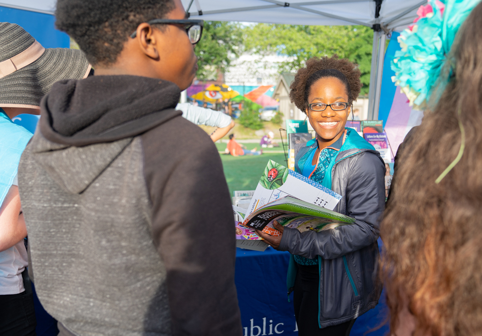 Library staff, friends and family at Seattle Trans Pride in 2019