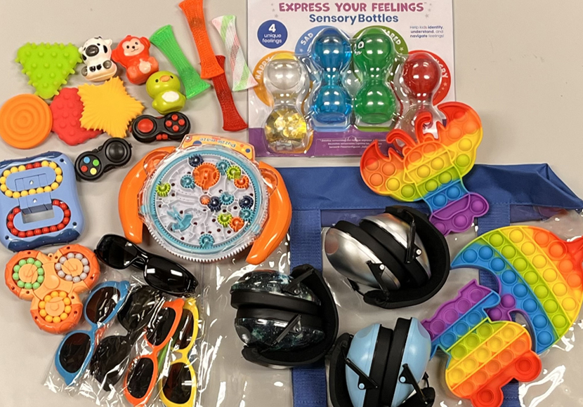 Contents of a sensory kit.