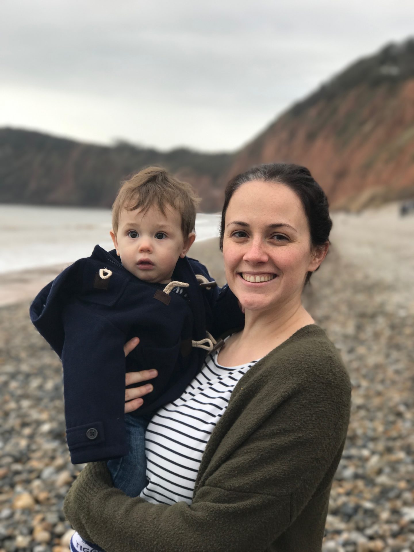 Living Arrows Week 9. Family time at the beach with the baby