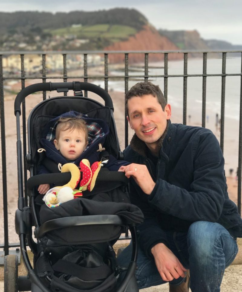 Living Arrows Week 9. Family time at the beach with the baby